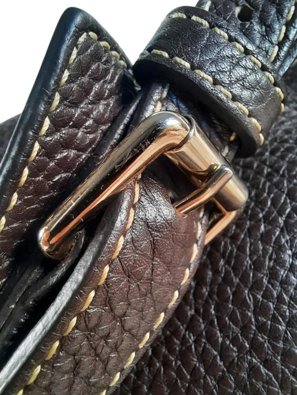 DOONEY & BOURKE Equestrian Bridle Leather Hobo Zip Pocket Sac Slouchy  Buckle